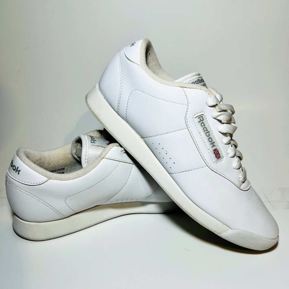 Reebok Classic Princess Women's Size 8 White Lace Up Sneakers Shoes 039501